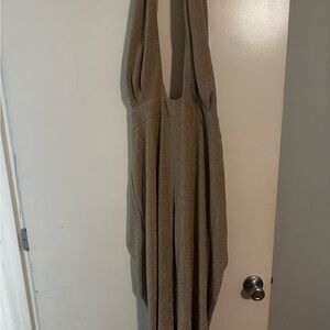 Gold Shimmer Halter Jumpsuit